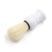Ruilogod White Plastic Handle Bristle Portable Beard Mustache Brush Cleaning Tool for Men