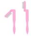 2 Pcs Folding Eyelash Comb Stainless Steel Metal Teeth Eyebrow Comb Eyelash Separator Tool Professional Lash Separator Lash and Brow Makeup Applicator Brush Tool for Mascara Eyelashes Eyebrow(Pink)