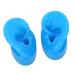 ZJchao 1 Pair Soft Silicone Ear Model Soft Silicone Ear Displays Mould Practice Piercing Tool Props for Demonstration Teaching Jewelry Display(S)