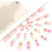 Coffin False Nails Long Fake Nails French Flowers Press on Nails Ballerina Acrylic Stick on Nails 24pcs for Women and Girls (Color : PINK Size : D) - Buy Online on GoSupps.com