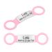 2 pieces of silicone dog brand with engraving pet-ID brand to postpone personalized animal brands for dogs and cats rosa m (2 Pack)