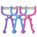 SOLUSTRE 3pcs Facial Hair Removal Spring Eyebrow Face Epilator Threading Tool for Women Chin Cheek Mustache Upper Lip Chin Neck Hair Remover Spring Purple+Blue+Rosy