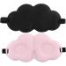Buy Soft 3D Contoured Sleep Mask - Adjustable Eye Cover for Comfortable Night Sleep | Light Blocking Eye Shade (Black+Pink) - International Shipping Available - Buy Online on GoSupps.com