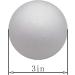 Crafjie Craft Foam Balls - 3 Diameter, 15-Pack - Smooth Polystyrene DIY Arts & Crafts - White - Buy Online on GoSupps.com
