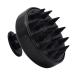 Shampooning brush soft silicone scalp massager hair brush head massager for hair growth hair wash brush scrubber scalp exfoliator for men women pets (black)