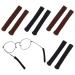 YOCDNOV 4 pairs of glasses ear pads - glasses ear pillow pads glasses earrings knit anti -slip glasses ear hook soft glasses for reading glasses universal ear bract hooks (black+coffee)
