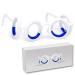 Anti-Motion Sickness Smart Glasses Portable Raised Airsick Sickness Glasses for Car Sickness Seasickness Travel Gaming Nausea Relief Liquid Lensless Glasses for Adults or Kids (White)