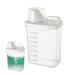 1PC Laundry Detergent Dispenser 1800ml Clear Airtight Washing Powder Dispenser with Scale and Cup Detergen Box for Solid Liquid 1800ml with scale