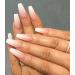 Morily Press on Nails - Pink Ombre Coffin Fake Nails Medium Length  UV Finishing French Tip Glossy False Stick on Fingernails for Women and Girls - 24Pcs in 12 Sizes White Pink Ombre Medium