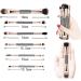 Lujiaoshout 6PCs Double Ended Eyeshadow Brush Set - Professional Black Makeup Brushes for Eyes & Cosmetics Accessories - Buy Online on GoSupps.com