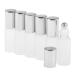 B Baosity Set of 6 5ml Roll on Bottle Empty Small Deodorant Roller for Filling Glass Container Glass Roller for Essential Oils - Silver