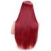 HBINGBING 13X4 Long Straight Synthetic Lace Front Wigs 60 Blonde/Black/Pink Heat Resistant Wigs With Natural Part Wig for Women Red