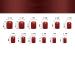 Medium Press-On Nails for Girls & Teens | Full Cover Ballerina Coffin False Nails - 24 Single-Colored Acrylics #05 - Buy Online on GoSupps.com