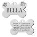Ibera Gifts - Personalized pendants for medium -sized to large to large dogs and cats in bone shape with paw - engraving dog brand collar dog neck band Name personalized Dog address trailer silver large 2 paws