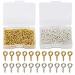 Coolrunner 300cs Small Screw Eye Pins, 10mm x 4.5mm Eye pins Hooks, Eyelets Screw Threaded Silver Clasps Hooks Eye Screws for Arts DIY Making (Silver) (Gold+Sliver)