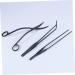 PopetPop Aquarium Cleaning Tools - 3-Piece Stainless Steel Scissor & Tweezer Set for Plants - Premium Quality Substrate Tweezers in Black - Buy Online on GoSupps.com