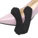 Grips Heel Cushion Inserts GEL Self-Adhesive Anti-wear Foot High Heel Inserts Women Comfort Walk for Plantar Fasciitis and(Flannel Black Medium)