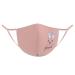 Yliquor Cute Print Face Mask Reusable Children Outdoor Washable Embroidery Warm Protection Facial Cotton Covering Breathable Seamless (1 pc Pink)