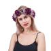 ZHER-LU Flower Headband Floral Crown Garland Halo for Wedding Festival (Purple)