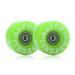 CLAS FOX Quad Roller Skate Wheels 8 Pack with Bearing Installed for Double Row Skating, Replacement Accessories Suitable for Outdoor or Indoor Shinning Green