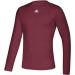 adidas Climalite Creator Long Sleeve T-Shirt (EK012) Large Collegiate Burgundy-white