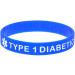 Adjustable Silicone Bracelet Type 1 Diabetic Medical Alert Wristband - Hidden Message, 4 Colors - All Ages - Buy Online on GoSupps.com