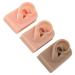 Simulated Ear Model Flexible 3Pcs Reusable Human Ear Model Right Ear 3 Colors for Acupuncture Practical Training