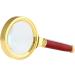 Metal Magnifier 5X Wood Handle Magnifier 50mm Elderly Read Vintage Glass Lens Copper Metal Frame Rugged Wood Handle Made in China - Buy Online on GoSupps.com