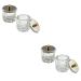 FRCOLOR Set of 4 manicure liquid cups crystal cups made of clear glass glass jug with lid clear cup glass cup with lid clear cup storage box liquid crystal