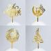 Eid Mubarak Cake Toppers Golden Acrylic Moon Cake Topper for Islamic Muslim Festival Kareem Ramadan Cupcake Decorations Supplies - Buy Online on GoSupps.com