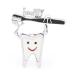 1 Piece Enamel Toothbrush Brooches Women Alloy Tooth Healthy Dentist Brooch Pins silver