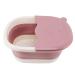 Bain de pieds pliable bain de pieds portable bain de pieds multifonctionnel avec massage des points d'acupuncture pour les pieds secs et crevass s bain de pieds pour la Pink