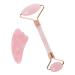 Hgjdksj face massage device natural jade scooter and scrapboard set anti-aging and beauty tools for face and eyes lifting and tightening the skin and reducing folds rose gold