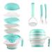 Matyz Versatile Baby Food Maker Set - Toddler Food Mills with Mash Bowl, Hand Masher, Citrus Juicer, Grater - Making Homemade Baby Food - Fruits and Vegetables Masher - BPA Free (Mint Green)