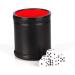 Black PU Leather Dice Cup Set with 5pcs 16mm Dice - Ideal for Bar, Party, and Club Games - Buy Online on GoSupps.com
