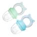 Baby Fruit Feeder Pacifier - Food Dispenser for Infants | Blue & Green | Small Hole Design for Exercise Coordination - Buy Online on GoSupps.com