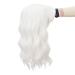 SWACC Short Curly Wavy Bob Wig with Bangs in White - Medium Length Synthetic Hair Wig for Women - Buy Online on GoSupps.com
