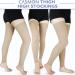 CASMON 20-30 mmHg Medical Compression Stockings Thigh High Socks for Edema Flight - Beige | Men & Women - Large - Buy Online on GoSupps.com