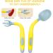 Vicloon Baby Utensils Spoon Fork Set 4pcs - Easy Grip Toddler Cutlery Feeding Set in Pink-Yellow Powder-blue - Buy Online on GoSupps.com
