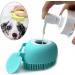 Dog Bath Brush Soft Silicone Dog Shampoo Brush | Pet Shampoo Massage Dispenser Grooming Shower Brush Bath Shampoo Massage Dispenser Shower Brush for Short Long-Haired Dogs and Cats (Blue) - Buy Online on GoSupps.com