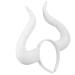 Ciieeo Devil Horns Headband Black: Cosplay Horn Hair Hoop Demon Headpiece Devil headband for Halloween Party Hair Accessory White