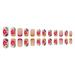 Justotry 24 Pcs Colorful Flower French Press Nails - Glossy Artificial Square Fingernails for Women - Buy Online on GoSupps.com
