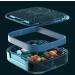 Portable Weekly Pill Organizer Box - 7 Compartments & 4 Grids for Pills/Jewelry Storage - Blue - International Shipping Available - Buy Online on GoSupps.com
