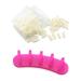 KADS 1set Dismountable Practice Removable Nail Training Holder + 100pcs Practice Nail Tips Salon Manicure Nail Art Beauty Tools Rose Red