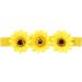 FYMNSI Baby Girl 1st Birthday Outfit - Flower Printed Romper with Tutu Skirt and Crown Headband - 3pcs Set - Yellow - Buy Online on GoSupps.com