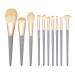 DFHBFG 10 Wooden Handle Makeup Brush Set Matte Powder Brush Makeup Tools 1 D