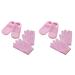 FRCOLOR 4 Pairs Spa Gloves Moisturizing Hand Gloves Moisturizing Gloves Overnight Gloves Moisturizing Mittens Paraffin Cracked Feet Socks Essential Oil Gloves Skin Softening Socks Gel