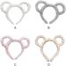 QOKLIYUI New Cute Plush Bear Ear Headband Wide Applicable Occasion And Premium Polyester Round Mouse Bear Ears Makeup Hair Hoop Grey - Buy Online on GoSupps.com