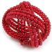 Avalaya Wide Red Glass Bead Plaited Flex Cuff Bracelet - Adjustable - Buy Online on GoSupps.com