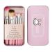 ZHIYE Children Makeup Brushes 7Pcs Makeup Brush Set Foundation Eyebrow Eyeliner Brush Cosmetic Concealer Brushes for Kids Girls Women trave - Pink with case